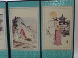 Vintage Kore Yaşam Temalı Küçük Paravan