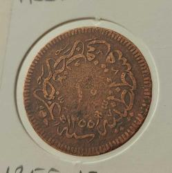 1255-19 SULTAN ABDÜLMECİT BAKIR 10 PARA ORİJİNAL ÇOK TEMİZ 2JJ3M