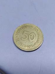 P24----MADENİ PARA ALMANYA 1950 50 PENNY