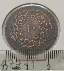 1277-1 SULTAN ABDÜLAZİZ BAKIR 10 PARA ORİJİNAL ÇOK TEMİZ 1Ü2UU1 NADİR