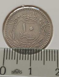 10 PARA 1327-7 SULTAN MEHMET REŞAT ORİJİNAL MADENİ NİKEL NADİR D1ÇÇ3 ÇİLALTI