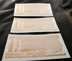 PARA 6.EMİSYON 3.TERTİP 20 LİRA 3 LÜ SET ÇİL KONDİSYONDA 861