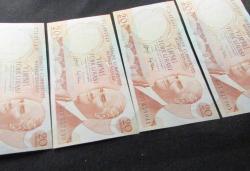 PARA 6.EMİSYON 3.TERTİP 20 LİRA 4 LÜ SET ÇİL KONDİSYONDA 862