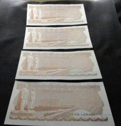 PARA 6.EMİSYON 3.TERTİP 20 LİRA 4 LÜ SET ÇİL KONDİSYONDA 862