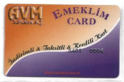 K = MAĞAZA  İNDİRİM  KARTI ( EMEKLİM  CARD ) PLASTİK ve TEMİZ