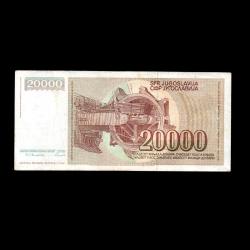 YUGOSLAVYA (1987) - 20.000 Dinar (ÇT 7,0/10) 