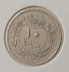 10 PARA 1327-6 SULTAN MEHMET REŞAT ORİJİNAL MADENİ NİKEL NADİR RR1AA1R ÇİLL