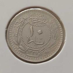 10 PARA 1327-5 SULTAN MEHMET REŞAT ORİJİNAL MADENİ NİKEL NADİR G1WW2 ÇİL-ÇİLALTI