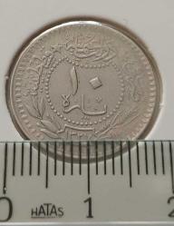 10 PARA 1327-5 SULTAN MEHMET REŞAT ORİJİNAL MADENİ NİKEL NADİR G1WW2 ÇİL-ÇİLALTI