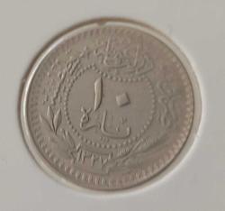 10 PARA 1327-5 SULTAN MEHMET REŞAT ORİJİNAL MADENİ NİKEL NADİR G1WW2 ÇİL-ÇİLALTI