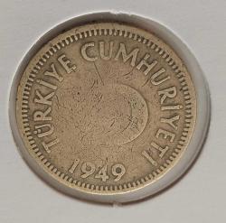 1949 PİRİNÇ 25 KURUŞ ORİJİNAL MADENİ PARA 2T3YY1 ÇOK TEMİZ