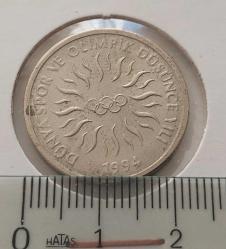 1994 10 BİN LİRA DÜNYA SPOR VE OLİMPİK DÜŞÜNCE YILI DARPHANE PARASI ÇİL 5V2BB1 NADİR