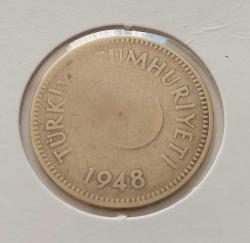 1948 PİRİNÇ 25 KURUŞ ORİJİNAL MADENİ PARA 3P2WW1 ÇOK TEMİZ