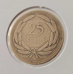 1948 PİRİNÇ 25 KURUŞ ORİJİNAL MADENİ PARA 3P2WW1 ÇOK TEMİZ
