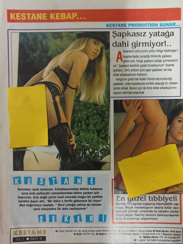 Kestane yetişkin erkek dergisi 29 Ekim 1993 En güzel tıbbıyeli  