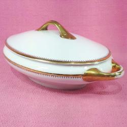 ANTİKA AVRUPA KPM ALTIN YALDIZ DEKORLU PORSELEN ÇORBALIK