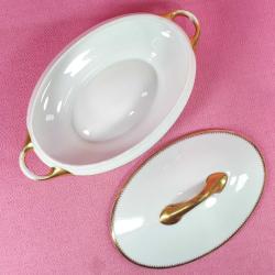 ANTİKA AVRUPA KPM ALTIN YALDIZ DEKORLU PORSELEN ÇORBALIK