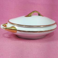 ANTİKA AVRUPA KPM ALTIN YALDIZ DEKORLU PORSELEN ÇORBALIK