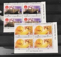 2012 SAYIŞTAYIN 150.YILI 4 LÜ BLOK - KATALOG NO.4359-4360