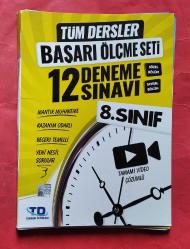 Tüm Dersler Başarı Ölçme Seti 12 Deneme Sınavı 8. Sınıf (2 Eksik Olarak 10 Deneme Kitapçığı Mevcuttur)