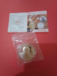 Alparslan Türkeş Hatıra Gümüş Para Cumhurlyet Dönemi Türk Siyasetçileri No:3 Çil 925 ayar 31.10 gr.Gümüş