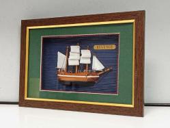 Ahşap El Yapımı Gemi Maketli Tablo