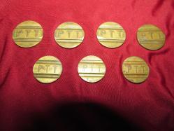 JETON 1970/80 LER PTT NİN ÇEŞİTLİ DÖNEMLERDE BASILMIŞ PİRİNÇ ORTA BOY ANKİSÖRLÜ TELEFON JETONLARI 867