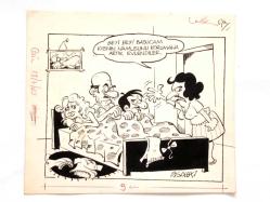 Arman Salepçi'den İmzalı Gırgır Dönemi Karikatürü | Orijinal Çizim
