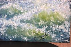 İ. Güneri İmzalı Yelkenli Gemi Temalı | 31x36 cm Ebadında Akrilik Boya Ahşap Üzeri Tablo