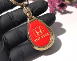 Honda Metal Anahtarlık - Kırmızı Renk Metal Anahtarlık