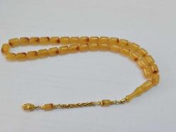 Antik Osmanlı Sıkma kehribar tesbih