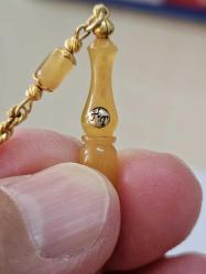 Antik Osmanlı Sıkma kehribar tesbih