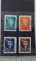1962 İRAN ŞAH RIZA PEHLEVİ DAMGALI PULLARI ORİJİNAL DD3YY4 ÇOK NADİR