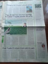Star Tarım Gazetesi - 9 Kasım 2012 - Dünyanın İlk Bal Evi Marmaris'te Açıldı - 86 Bin Bitki Türü Gen Bankalarında Korunuyor - Pamukta Yine Aynı Sıkıntı - Tarıma 9.1 Milyar Destek - Turunçgilin C Vitamini Oranı Arttırılacak - İthal Cevizin Önünü Kesecek Eylem Planı Hayata Geçti - Kuru Meyve İçin De Tanıtım Grubu