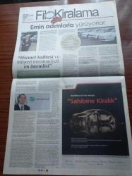 Filo Kiralama Gazetesi - 9 Kasım 2012 - Sektörün Büyüme Hızı Bütün Araçları Solluyor - Tüm Oto Kiralama Kuruluşları Derneği - Borusan Otomotiv - Filo Kiralamada 5 Milyar TL Büyüme - Levent Gençağa - Operasyonel Kiralama Sektörü 5 Yılda 2 Katı Büyüklüğe Ulaşacak - Çelik Motor Filo Kiralama - TEB Arval Araç Filo Kiralama Şirketi - Oğuz Petorak