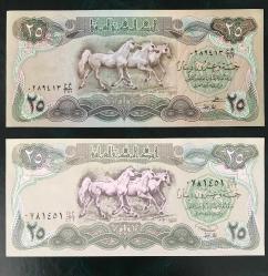 IRAQ 25 DINAR 1981 ve 1990