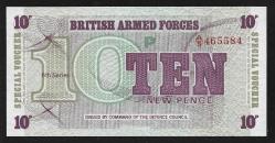 **  İNGİLİZ  ASKERİ  PARASI ( 10 * NEW  PENCE ) 1972 - ÇİL