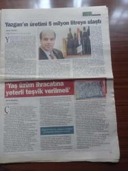 Cumhuriyet Tarım Hayvancılık Gazetesi - 13 Eylül 2005 - Sayı 13 -  Şarap Deyimleri - Kalecik Bağcılıkla Şenleniyor - Turasan Üç Kuşaktır Nevşehir'de Bağcılık Yapıyor - Bozcaada'ya Ekolojik Fidan -Bağcılık Ve Şarapçılık ÖTV İle Vuruldu - Uzmanından Şarap Tatmanın Gizleri - Günde Bir Kadeh Şarap Sağlığa Yararlı - Diren'in Yeni Etiketleri Santrançtan