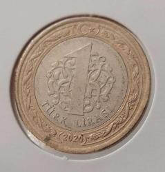 2020 AYASOFYA-İ KEBİR CAMİİ ŞERİFİ ORİJİNAL 1 TÜRK LİRASI HATIRA PARASI ÇİLALTI-ÇİL P2DDD3 NADİR