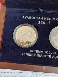 Ayasofya-i Kebir Camii Şerifi'nin Yeniden İbadete Açılışı Hatıra Para Seti