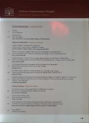 Ankara Araştırmaları Dergisi Cilt 1 Sayı 1, Haziran 2013