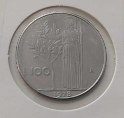 1978 İTALYA 100 LİRET ORİJİNAL MADENİ PARASI ÇİL-ÇİLALTI İİİ1A2 NADİRDİR