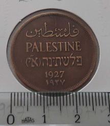1927 FİLİSTİN 2 MILS ORİJİNAL BRONZ MADENİ PARASI RR2AA1R PEK BULUNMAZ