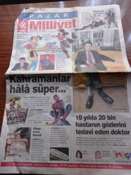 Milliyet Pazar Gazetesi - 28 Nisan 2002 - Bilgisayar Oyununun 40. Yılı - Angelina Jolie - Lara Croft - Türkiye'nin İlk E  Oyun Fuarı - Turgut Özal Red Kit Seviyordu- 10 Yılda 20 Bin Hastanın Gözlerini Tedavi Eden Doktor Sinan Göker - Örümcek Adam - Kitaplı Bavul Ticareti