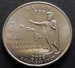 Efemera - Amerika Çeyrek Dolar 2008 Hawaii Madeni Para 1/4 - kitantik - kitaLog
