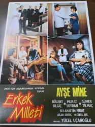 Erkek Milleti  Filmi  - Lobi Kart Seti  - Lobby Cards Set - Ayşe Mine- Bülent Bilgiç - Murat Soydan- Sümer Tilmaç - Selahattin Fırat- Diler Saraç- Sibel Işıl- 7'li Set