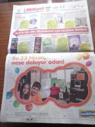 Milliyet Renkli Ufuklar Gazetesi - 23 Nisan 2011 - Öğretmenler Doktorlar Hemşireler Mühendisler Arkeologlar Sporcular Tasarımcılar Bize Bırakacağınız Dünya İçin Size Yazdık - Bir Ansiklopedi Okudum Hayatım Değişti - Ünlüler 600 Çocuğa 11 İlde 11 Mesleği Anlattı -  Tarihe İz Bırakanlardan Meslekleri Öğrendik - Çocuk Şenliği Bu Yıl Tam 27. Kez Düzenleniyor - Türkiye Eğitim Gönüllüleri Vakfı Genel Müdürü Nurdan Şahin