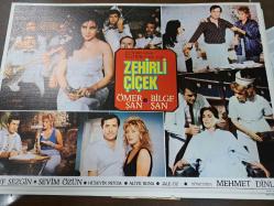 Zehirli Çiçek Filmi  - Lobi Kart Seti  - Lobby Cards Set - Bilge Şan - Ömer Şan - Yusuf Sezgin- Sevim Özün- Hüseyin Peyda - Aliye Rona - Jale Öz- Mehmet Dinler - 8'li Set