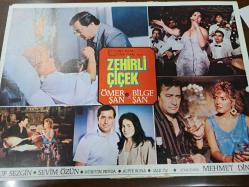 Zehirli Çiçek Filmi  - Lobi Kart Seti  - Lobby Cards Set - Bilge Şan - Ömer Şan - Yusuf Sezgin- Sevim Özün- Hüseyin Peyda - Aliye Rona - Jale Öz- Mehmet Dinler - 8'li Set