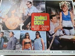Zehirli Çiçek Filmi  - Lobi Kart Seti  - Lobby Cards Set - Bilge Şan - Ömer Şan - Yusuf Sezgin- Sevim Özün- Hüseyin Peyda - Aliye Rona - Jale Öz- Mehmet Dinler - 8'li Set